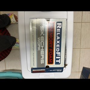 SKECHERS WORK relaxed fit all black sneakers